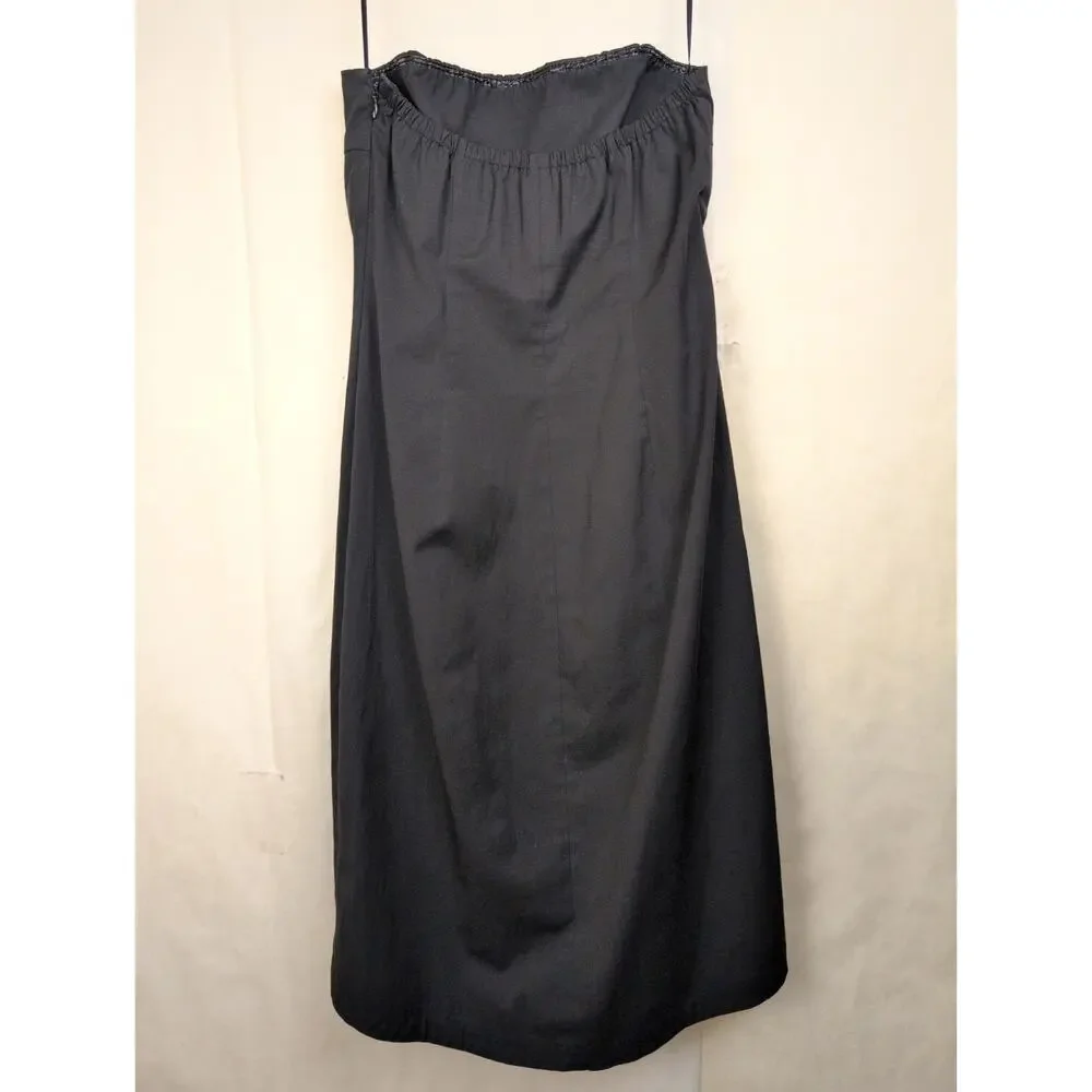 J.Crew black stretch strapless dress Size 6 Minimal Cocktail Party Retro Classic